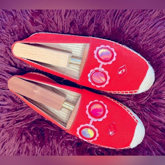 kate spade Grenada Glasses Espadrille Flats Sz 9B - Picture 2 of 8